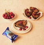 Cherry Pie with Oreo Crust and Cashew Topping