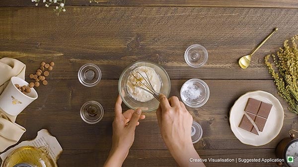 Choco And Bournville Mud Cake Recipe - Sifting Dry Ingredients
