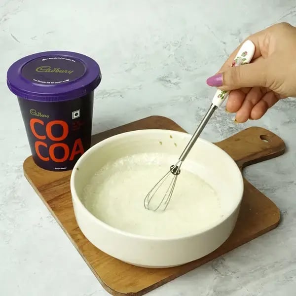 Choco Banana Cardamom Cupcake - Mix thoroughly until the sugar dissolves
