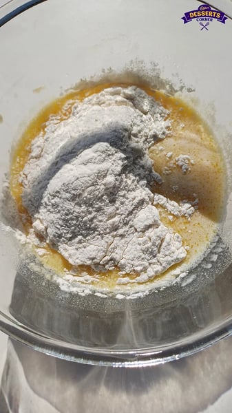 Chocolate Filled Bun Recipe - Adding Flour Dough