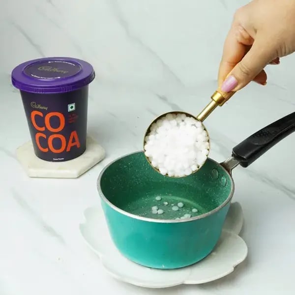 Choco Coffee Sago Drink - Boiling the sago pearls with 1 cup of water