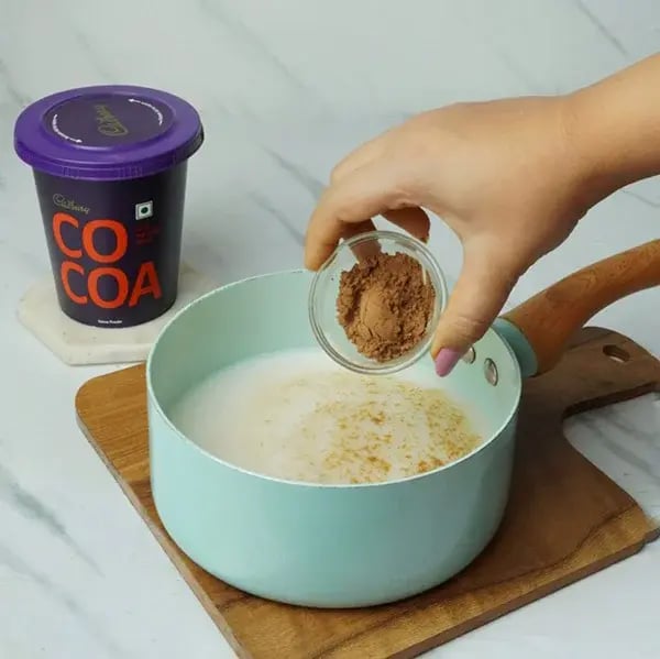 Choco Coffee Sago Drink - Stir in the coffee powder