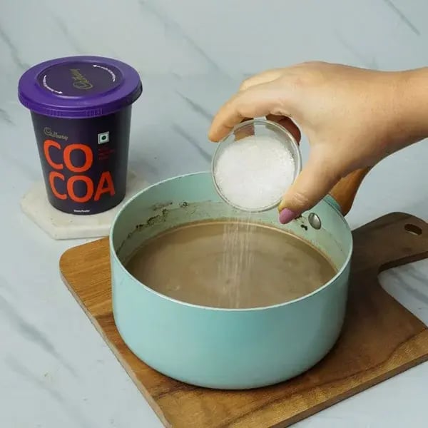 Choco Coffee Sago Drink - Add the Cadbury cocoa powder