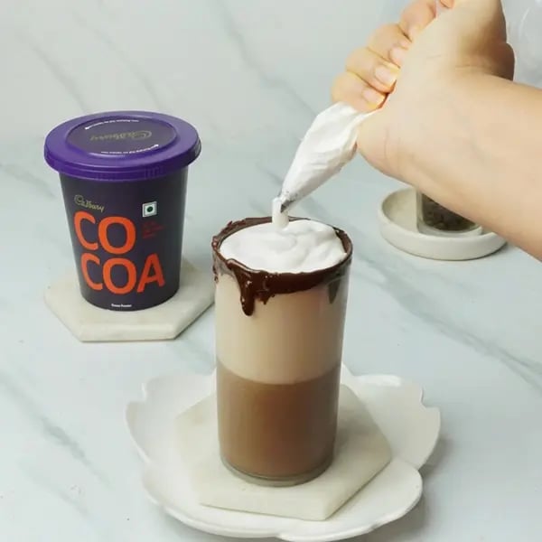 Choco-Mocha Frappe Cafe Style - Garnish with a generous swirl of whipped cream