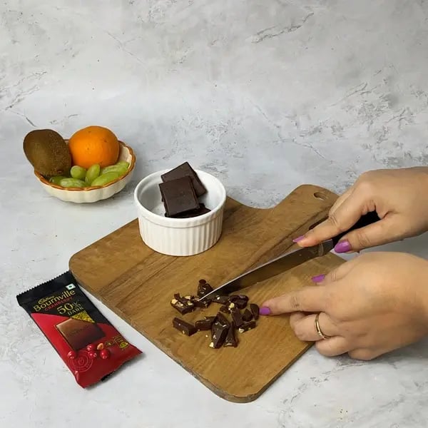 Chocolate Ambrosia Salad - Chopping Chocolate Bar
