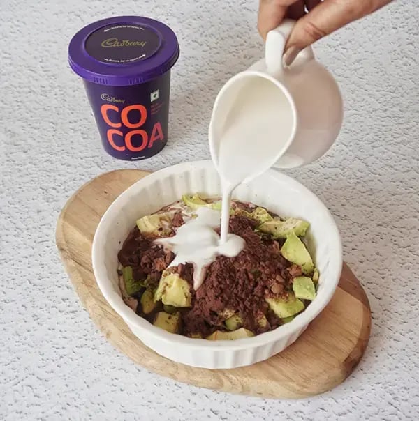 Chocolate Avocado Mousse with Coconut Milk - Add coconut milk