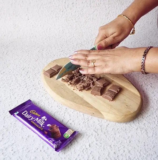 Chocolate Baked Gujiya With Dry Fruits &amp; Coconut - Chop the Cadbury Dairy Milk