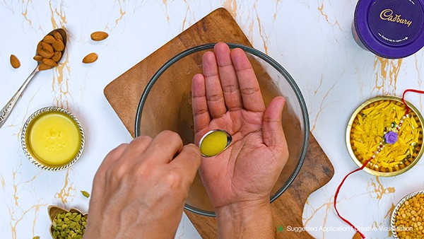 Chocolate Besan Ladoo Step 6