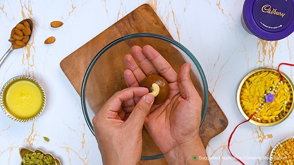 Chocolate Besan Ladoo Step 7