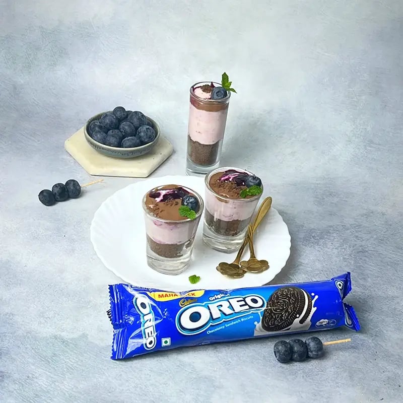 Chocolate Blueberry Yogurt With Oreo Crust Recipe