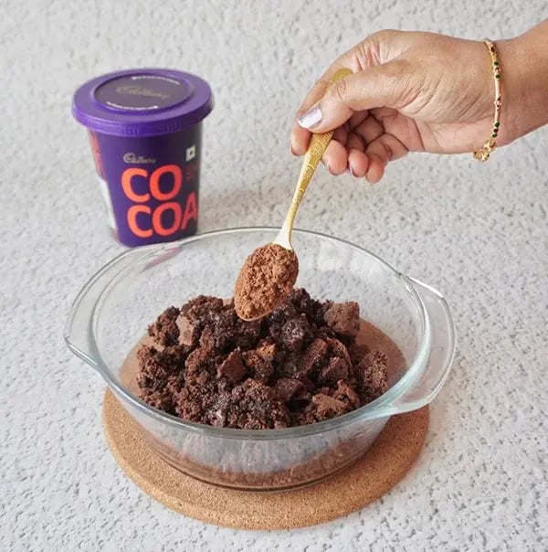 Chocolate Brownie Truffles - Add cocoa powder