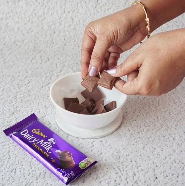 Chocolate Brownie Truffles - Break a few Dairy Milk pieces