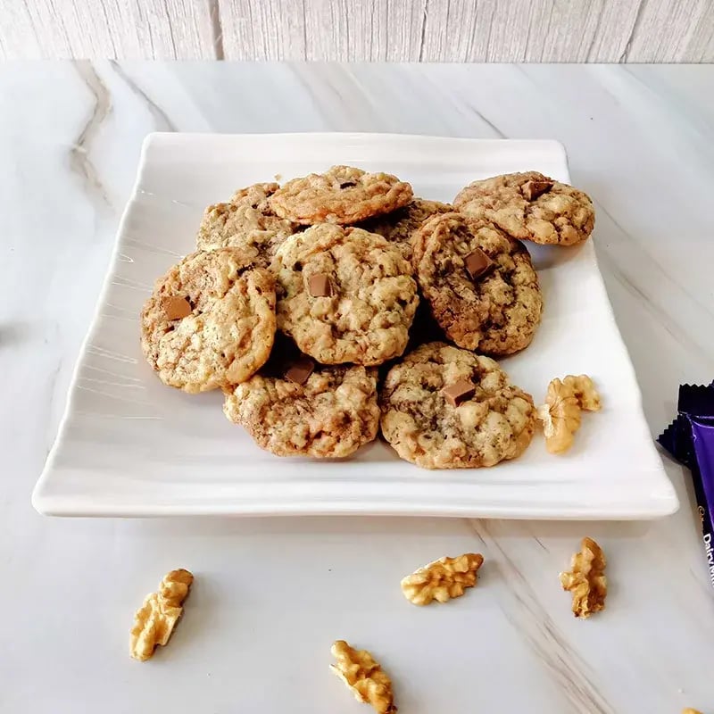 Chocolate Chip Walnut Oatmeal Cookies Recipe