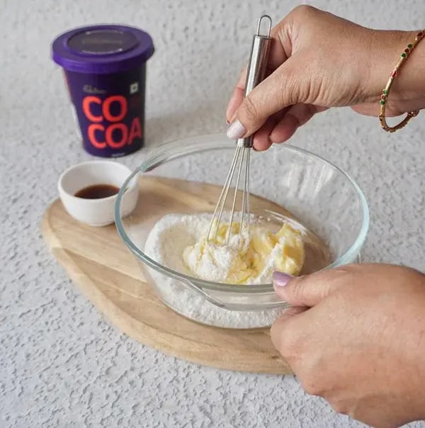 Chocolate Cookie Sticks - Whisk together the butter