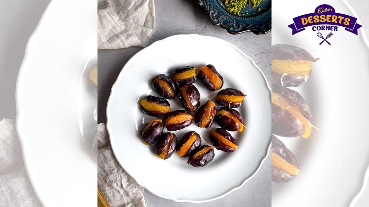 Chocolate Covered Dates with an Apricot Filling