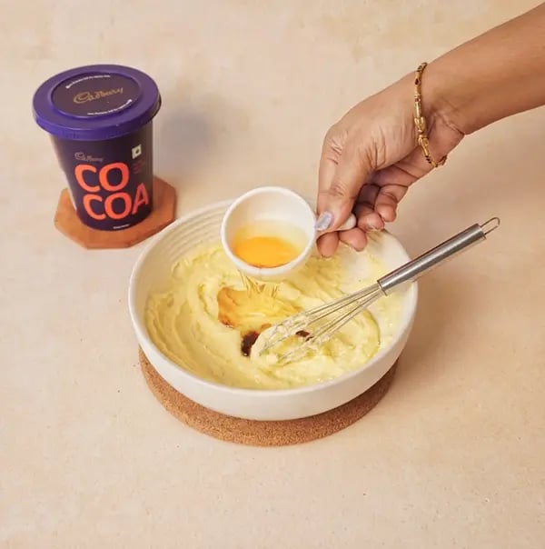 Chocolate Flower Cookies-Add the egg