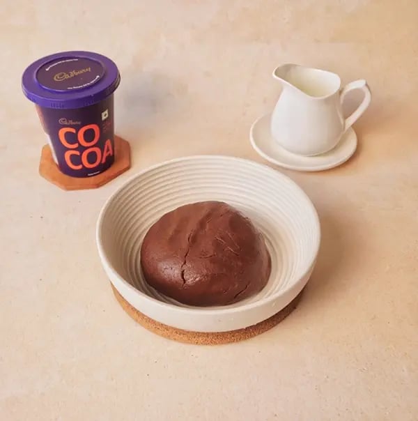 Chocolate Flower Cookies-Mix until all ingredients are well