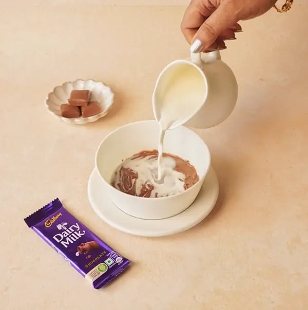 Chocolate French Toast with Cadbury Dairy Milk-Stir in some milk to create a smooth