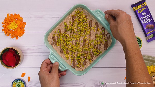 Chocolate Kalakand Recipe: Easy & Delicious Indian Sweet - Piped Chocolate Pistachios