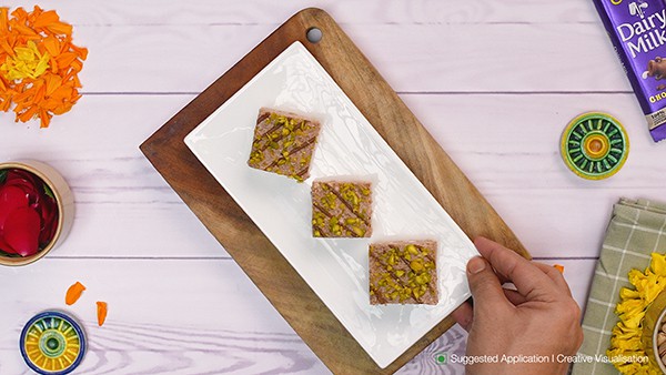 Chocolate Kalakand Recipe: Easy & Delicious Indian Sweet - Rose Garnished Kalakand