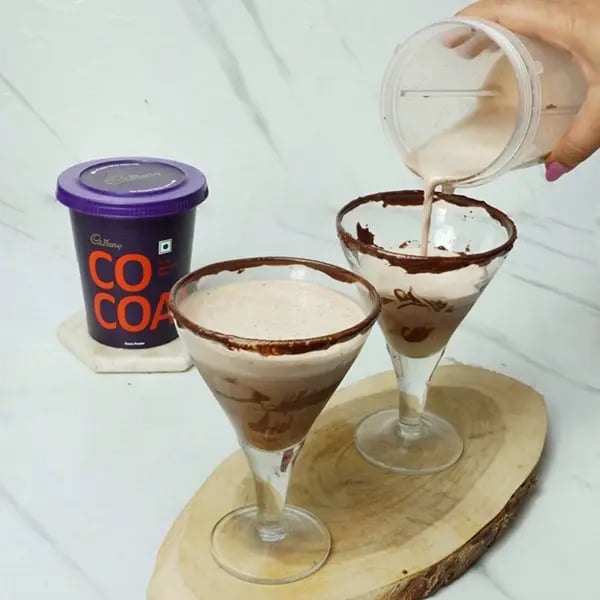 Chocolate Martini Mocktail - Serve immediately while cold