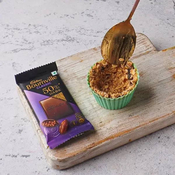 Chocolate Oats Fruit Cup - Shape it as a cup
