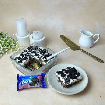 Chocolate Oreo Poke Cake