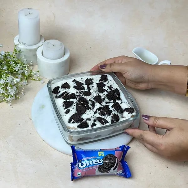 Chocolate Oreo Poke Cake - Chilled Cake Slices