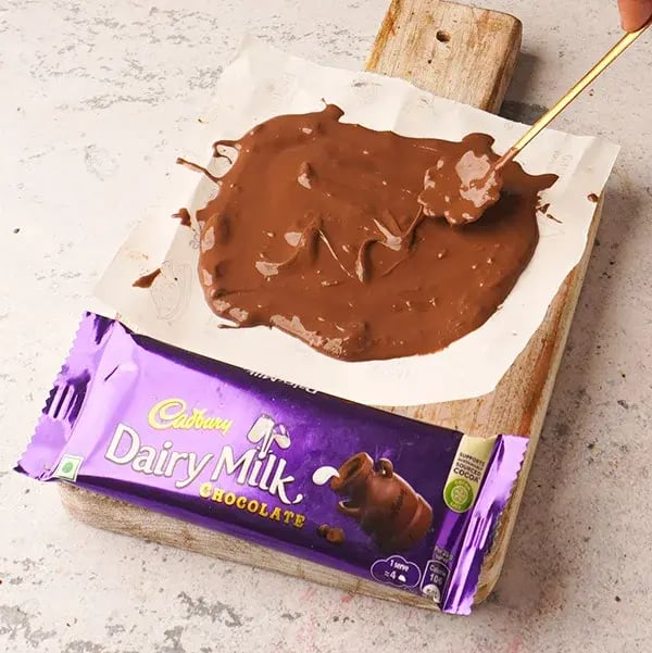 Chocolate Peanut Butter Bark - Spread it evenly