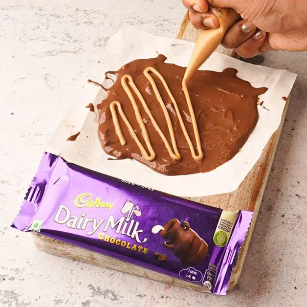 Chocolate Peanut Butter Bark - Spread the peanut butter