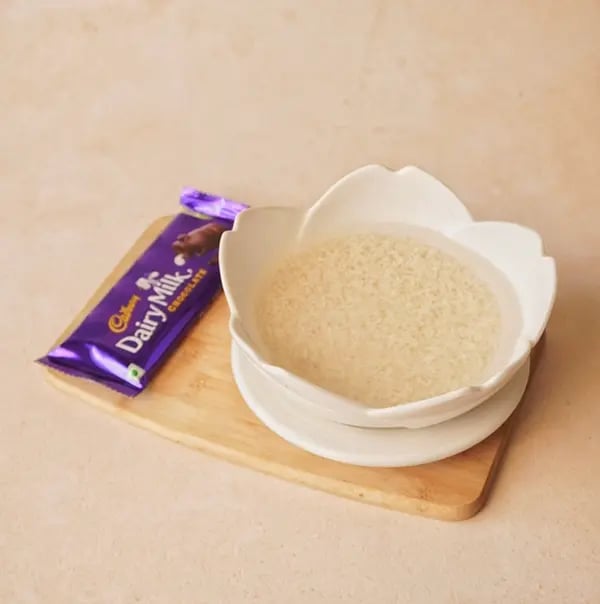 Chocolate Phirni with Cadbury Dairy Milk-Soak basmati rice