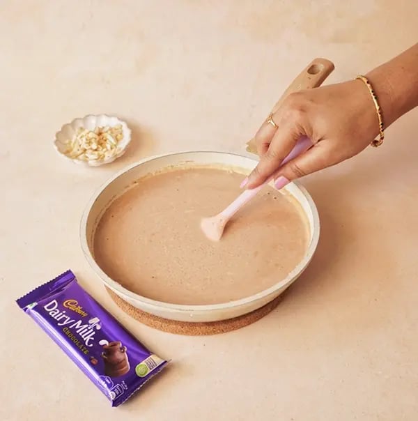 Chocolate Phirni with Cadbury Dairy Milk-Stir continuously