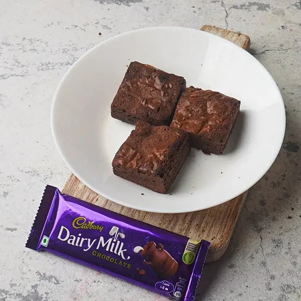 Chocolate Pinecone - Take brownies in a bowl