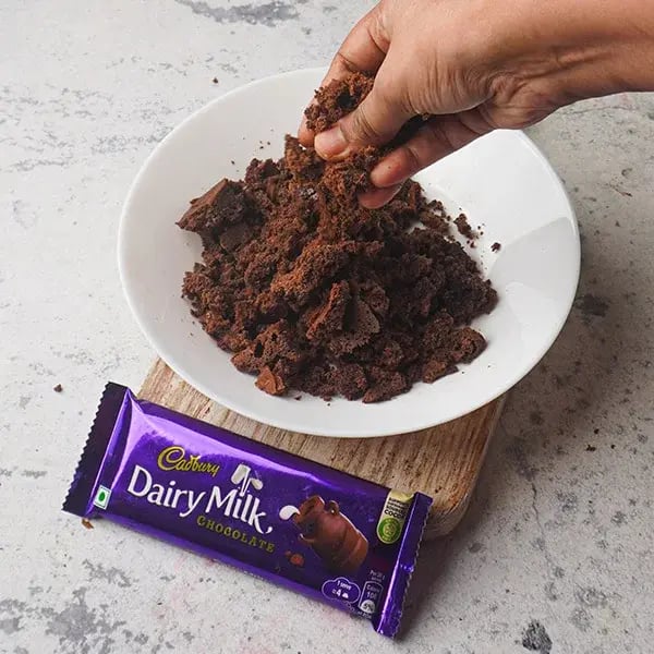 Chocolate Pinecone - Crumble them roughly