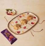 Chocolate Puff Pastry Rakhi With Cadbury Dairy Milk Silk For Raksha Bandhan