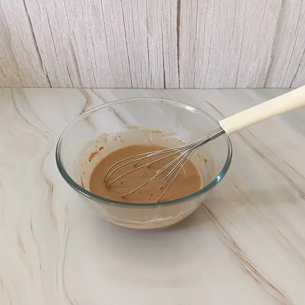 Chocolate Rice Pudding Waffles with Almond Crunch Topping - Combine the all the ingredients