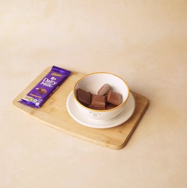 Chocolate Toast Wreaths with Cadbury Dairy Milk-Break the chocolate into small chunks