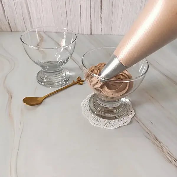 Chocolate Walnut Mousse - Garnish with coarsely chopped walnuts