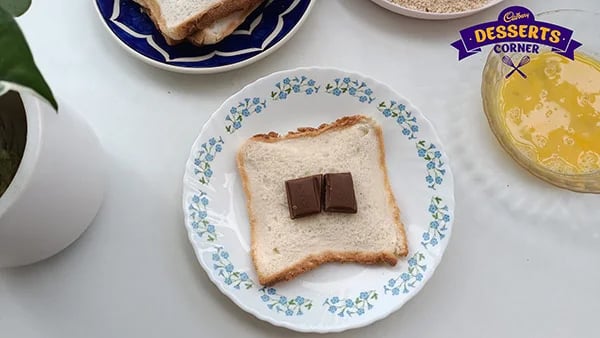 Chocolaty Sandwich Recipe - Egg Coated Sandwich