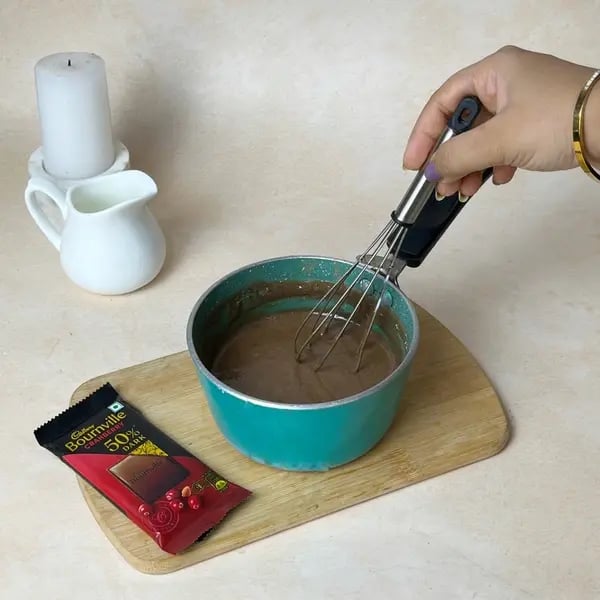 Classic Bournville Hot Fudge Sundae - Whisking Dark Sauce