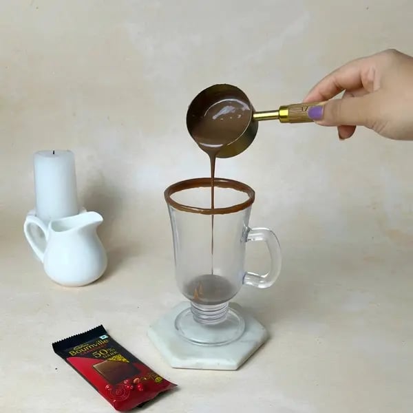 Classic Bournville Hot Fudge Sundae - Drizzling Fudge In Glass