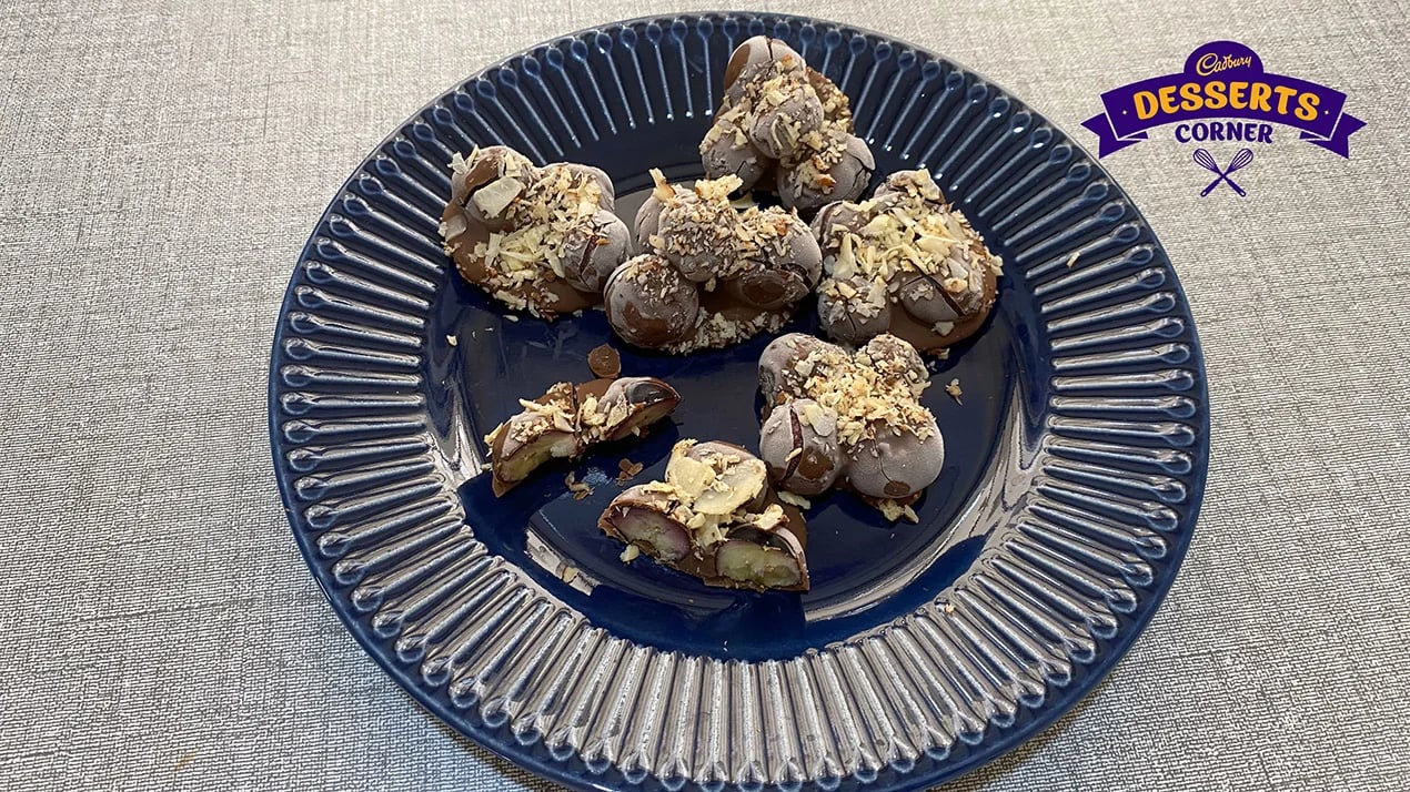 Chocolate coveed Blueey and Nuts Recipe