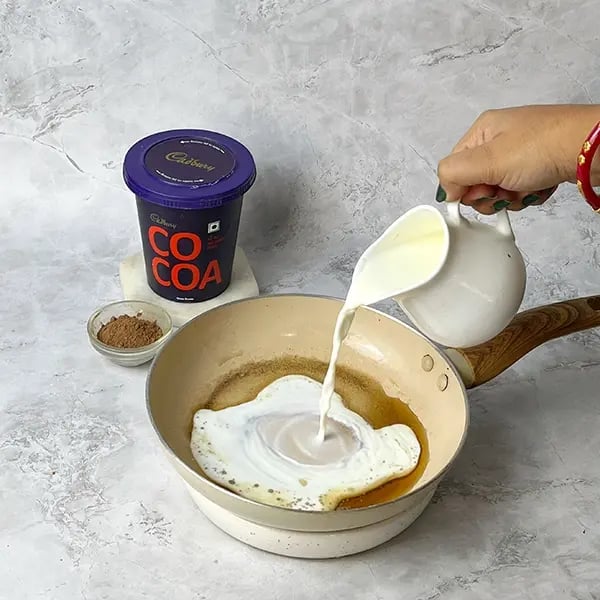 Cocoa Brownie Barfi-To a medium pan