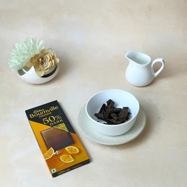Cocoa Cake With Bournville Ganache - Chopped Chocolate Bowl