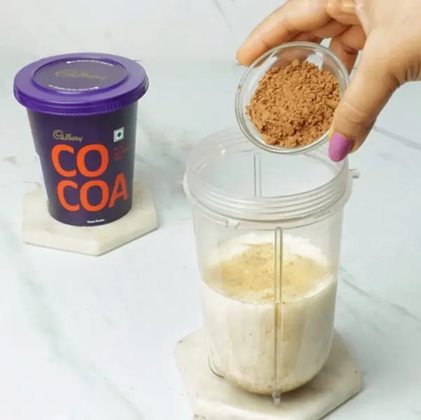 Cocoa Caramel Drink - Add Cadbury cocoa powder to the jar