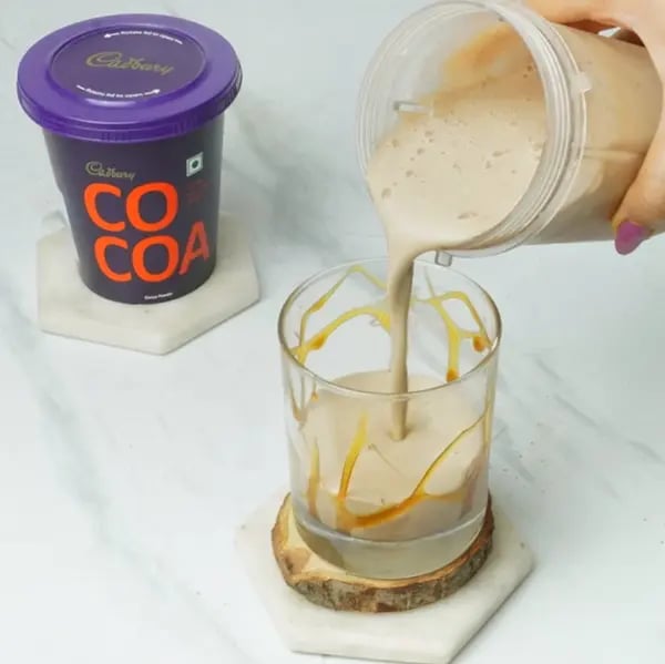 Cocoa Caramel Drink - Take a glass and drizzle some caramel sauce