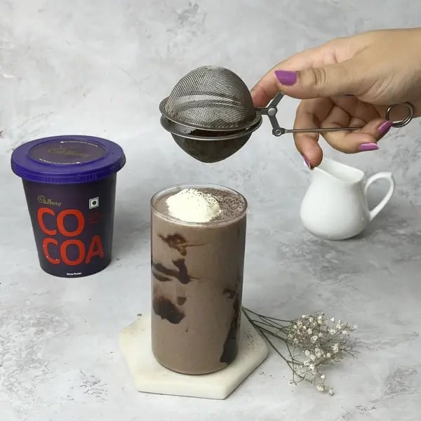 Cocoa Chikoo Smoothie - Smoothie In Glass