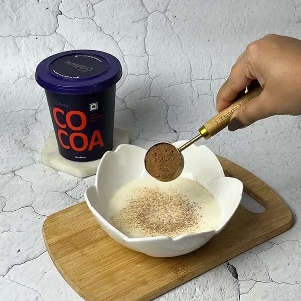Cocoa Coffee Chia Seeds Pudding-Combine hot coconut milk