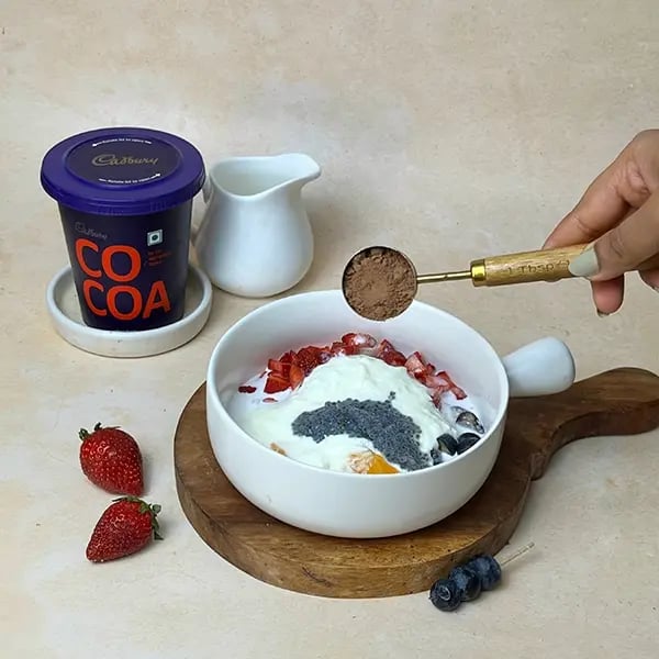 Cocoa Fruit Cream Salad-For a chocolatey flavor