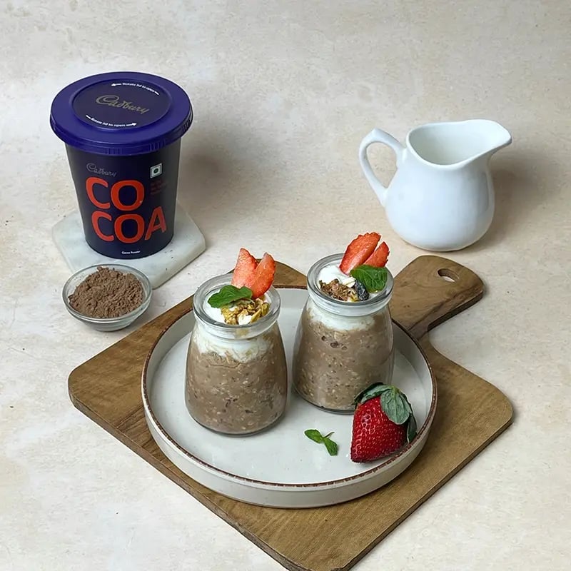 Cocoa Granola Overnight Oats Recipe